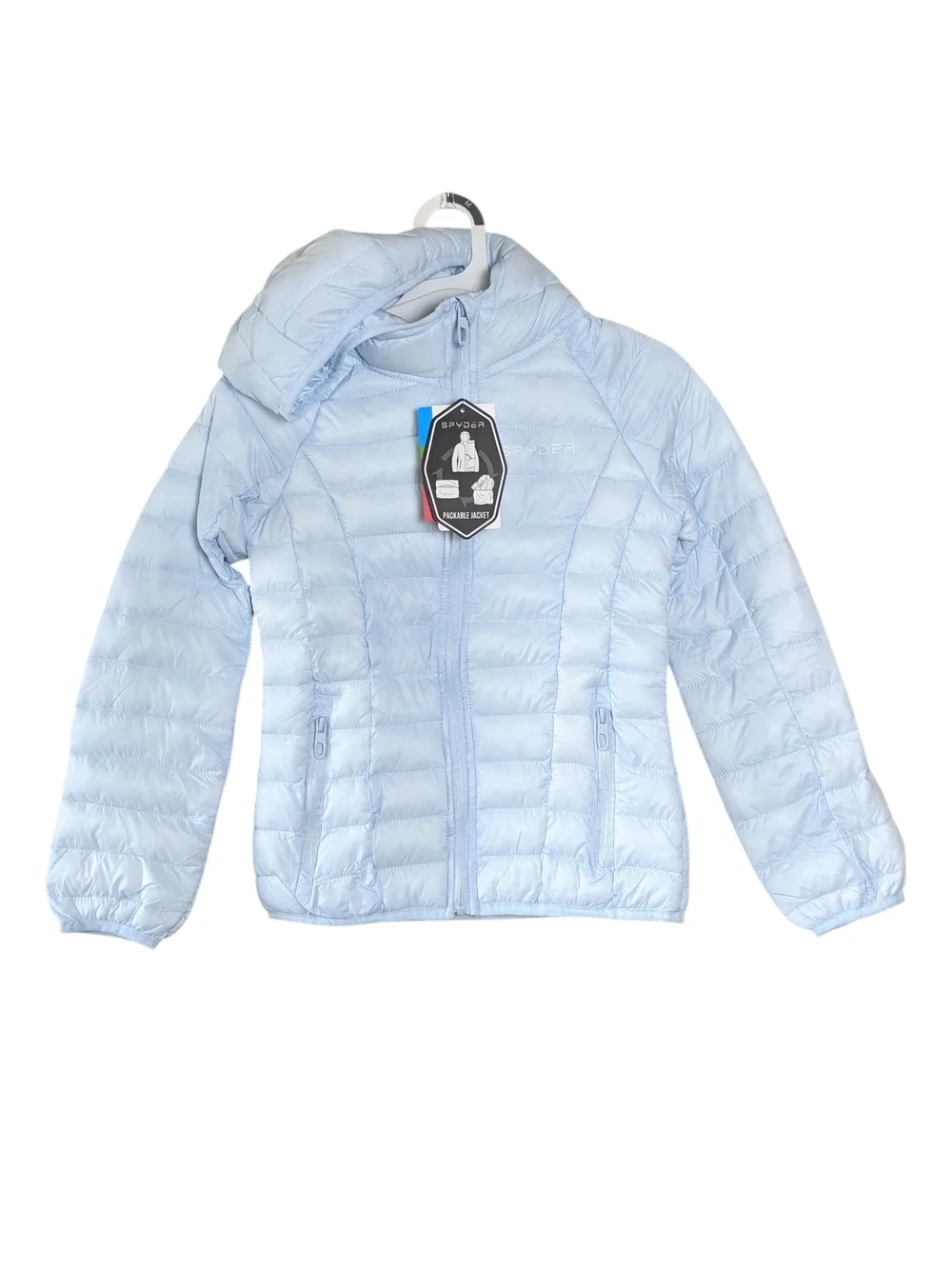 NWT Spyder Girls Light Weight Insulated Packable Puffer Jacket Size S 7-8